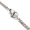 201 Stainless Steel Curb Chain Necklaces for Men NJEW-Q336-08A-P-5