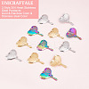 12Pcs 3 Colors 304 Stainless Steel Pendants STAS-UN0039-27-5