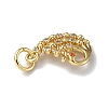 Brass Micro Pave Cubic Zirconia Charms ZIRC-F131-20G-3