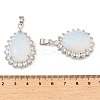 Opalite & Rhinestone Pendants G-K338-31P-03-3