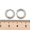 Tarnish Resistant 202 Stainless Steel Huggie Hoop Earrings EJEW-F111A-13mm-P-4