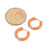 PVD Vacuum Plating 201 Stainless Steel Enamel Hoop Earrings EJEW-Q002-07G-5