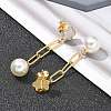 304 Stainless Steel Flower Dangle Stud Earrings EJEW-C096-54G-5
