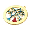 304 Stainless Steel Enamel Pendants STAS-S163-17G-2