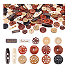 150Pcs 15 Styles Wooden Buttons DIY-PH0031-07-6