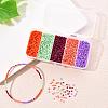 90G 5 Colors 12/0 Baking Paint Glass Seed Beads SEED-YW0001-14B-6