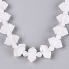 Natural Quartz Crystal Round & Cone Beaded Necklaces NJEW-N064-03O-3
