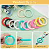 12Pcs 12 Colors Ring Silicone Beads SIL-PH0001-21-4