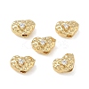 Brass Micro Pave Clear Cubic Zirconia Beads CU-CBAC675-09G-1