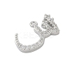 Rack Plating Brass Micro Pave Clear Cubic Zirconia Pendants KK-A224-03B-P-2