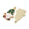 Christmas Alloy Enamel Pendants X-ENAM-V002-02J-G-2