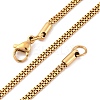 2.5MM 304 Stainless Steel Double Box Chain Necklaces NJEW-Q013-05G-2