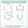 48Pcs 8 Style 304 Stainless Steel Earring Hooks STAS-UN0022-81-3