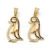 Brass Micro Pave Cubic Zirconia Pendants KK-H441-16G-2