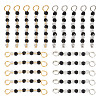Transparent Glass Beads Connector Charms PALLOY-TA00135-1