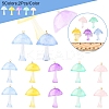 10Pcs 5 Colors Luminous Epoxy Resin Mushroom Pendants RESI-FS0001-99-5