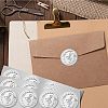 Round Plastic Silver Foil Embossed Picture Stickers DIY-WH0503-009-6