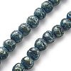 Electroplated Natural Lava Rock Beads Strands G-A251-D01-01A-2