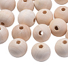 Natural Unfinished Wood Beads WOOD-Q008-20mm-LF-1