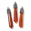 Natural Red Agate(Dyed & Heated) Pointed Big Pendants G-F766-02AS-02-1