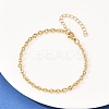 201 Stainless Steel Oval Link Chain Bracelets for Women LS-BJEW-G767-01F-G-3