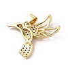 Rack Plating Brass Micro Pave Cubic Zirconia Pendants KK-E072-10G-2