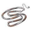 304 Stainless Steel Leopard Print Snake Chain Necklaces for Women NJEW-G164-01P-2