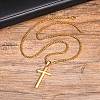 Men's Stainless Steel Cross Pendant Box Chain Necklaces PW-WGD1DFB-02-1