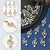 32Pcs 2 Colors Alloy Crystal Rhinestone Pendants FIND-SC0019-30-3