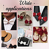 2 Pairs 2 Colors Bowknot Polyester Shoe Decorations FIND-PH0018-79-6