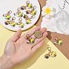 10Pcs 2 Styles Alloy Enamel Pendant Decorations HJEW-FS00090-4
