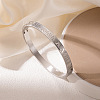 Roman Number Pattern 304 Stainless Steel Hinged Bangles for Couple FS-WG2D392-05-1