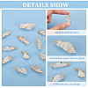 12Pcs Natural Quartz Crystal Copper Wire Wrapped Pendants PALLOY-FG0001-02A-3