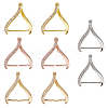 SUPERFINDINGS 8Pcs 4 Colors Rack Plating Brass Micro Pave Cubic Zirconia Ice Pick Pinch Bails KK-FH0006-29-1