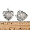 Natural Quartz Crystal Rock Crystal Peach Love Heart Pendants G-G158-01K-3