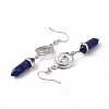 Gemstone Bullet with Vortex Dangle Earrings EJEW-I276-02P-4