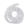 Electroplate Glass Beads Strands EGLA-D018-8x8mm-01-3