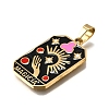 Tarot 304 Stainless Steel Enamel Pendants STAS-M119-09M-G-3