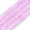 Crackle Transparent Glass Beads Strands GLAA-N069-03A-08-1