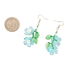 Acrylic Flower Dangle Earrings EJEW-MZ00588-03-4