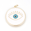 Brass Enamel Pendants ZIRC-L078-069C-NR-1