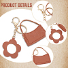 1Pc Portable Imitation Leather Bag Keychain AJEW-CL0001-64A-6