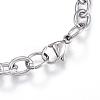Tarnish Resistant 304 Stainless Steel Charm Bracelets BJEW-G544-28P-4