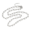 4MM 304 Stainless Steel Textured Paperclip Chain Necklaces for Man and Women SA-CBAB767-09P-4