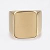 304 Stainless Steel Signet Band Rings for Men RJEW-G091-16-20mm-G-3