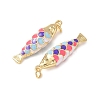 Brass Enamel Pendants KK-C143-44B-G04-2