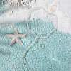 Plastic Pearl Round Beaded Anklets & Toe Ring Sets WG9A75F-01-2