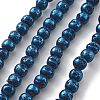 Electroplated Natural Lava Rock Beads Strands G-A251-B01-01E-2