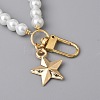 Glass Pearl DIY Keychains AJEW-WH0289-78-2