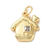 Brass Micro Pave Cubic Zirconia Pendants LS-KK-I383-05G-02-1